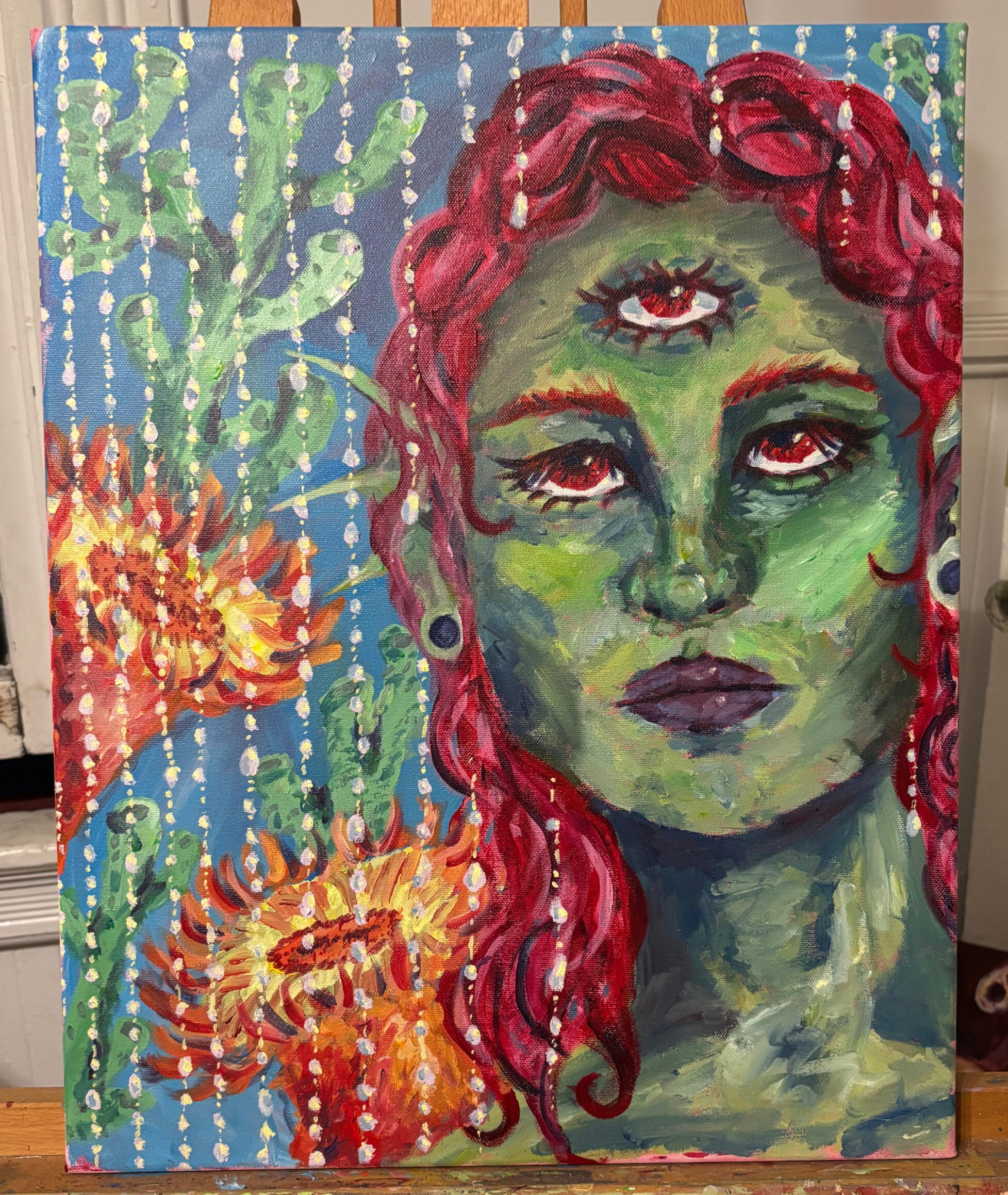 mermaid | acrylic on stretched canvas | aug 2025