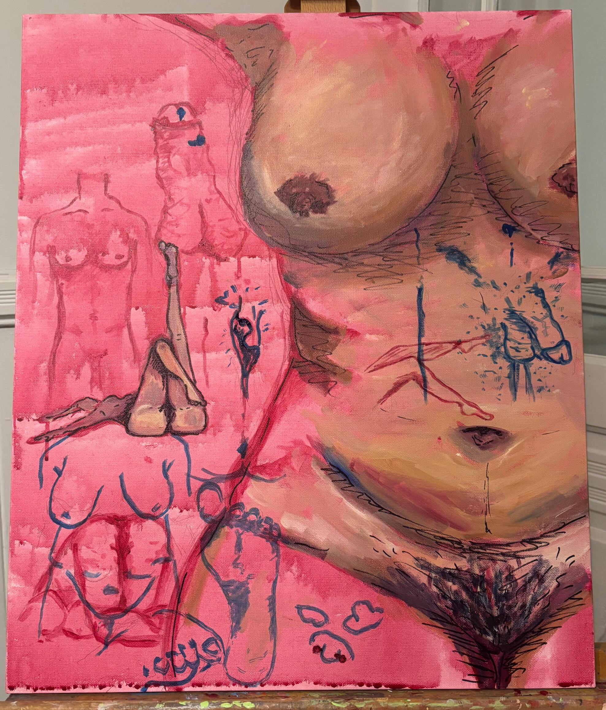 body form practice | acrylic on stretched canvas | aug 2025